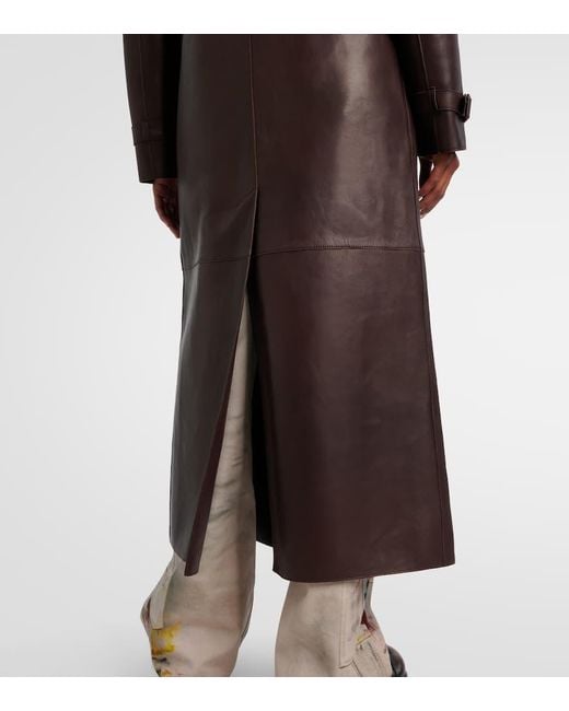 Acne Brown Leather Coat