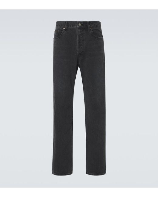Saint Laurent Gray Straight Jeans for men
