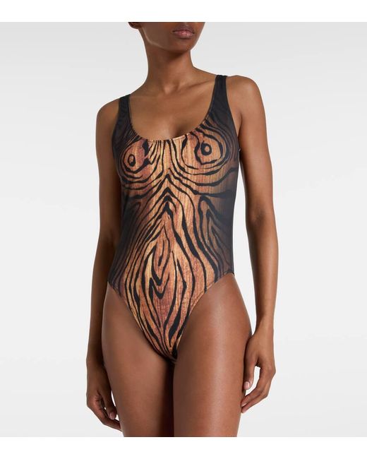 Maillot De Bain Trompe L'Oeil Jean Paul Gaultier en coloris Brown