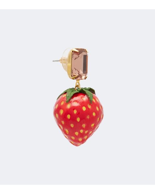 Jennifer Behr Red Fragola Drop Earrings