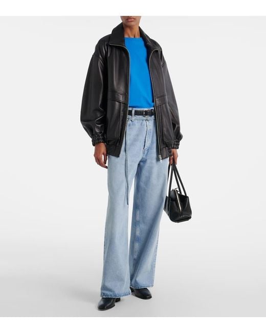 Jeans Emmi A Gamba Larga di Agolde in Blue