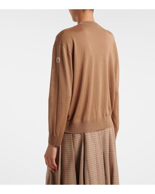 Moncler Brown Virgin Wool Cardigan