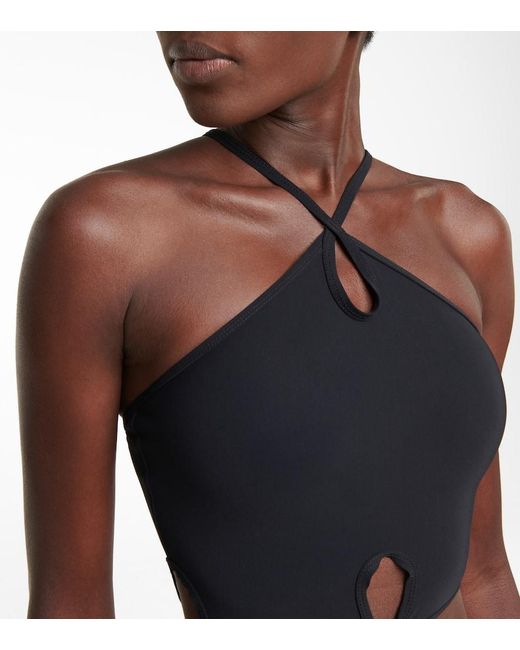 Christopher Esber Black Cutout Halterneck Swimsuit