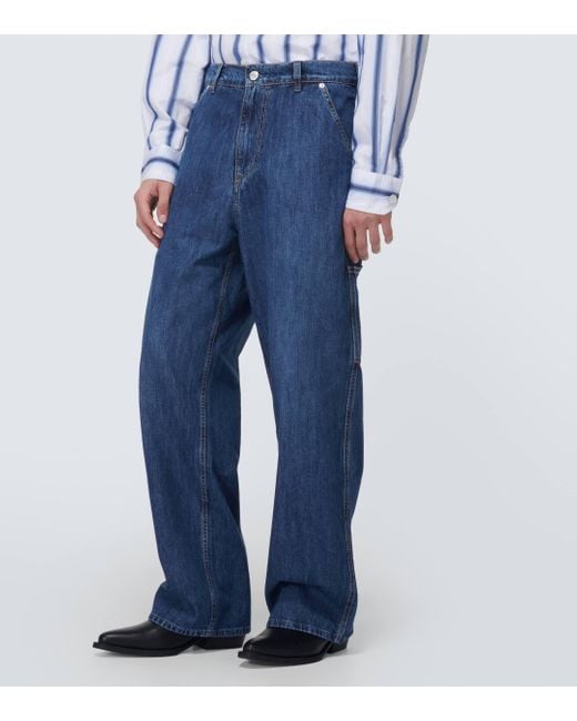 Our Legacy Blue Joiner Mid-rise Wide-leg Jeans for men