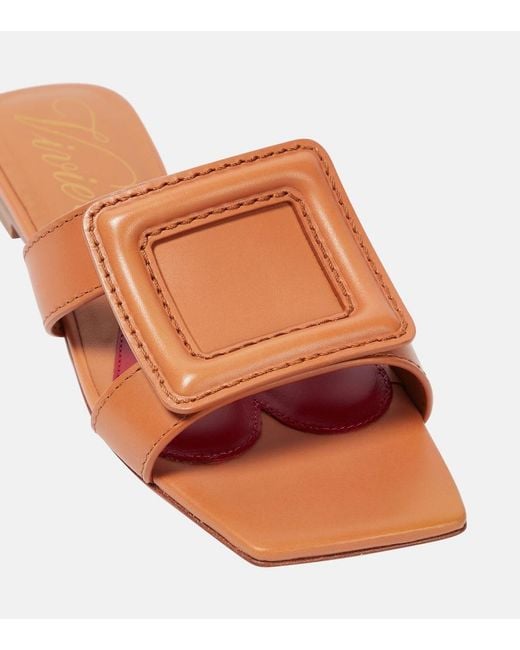 Roger Vivier Brown Buckle Leather Sandals