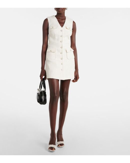Self-Portrait Natural Boucle Minidress