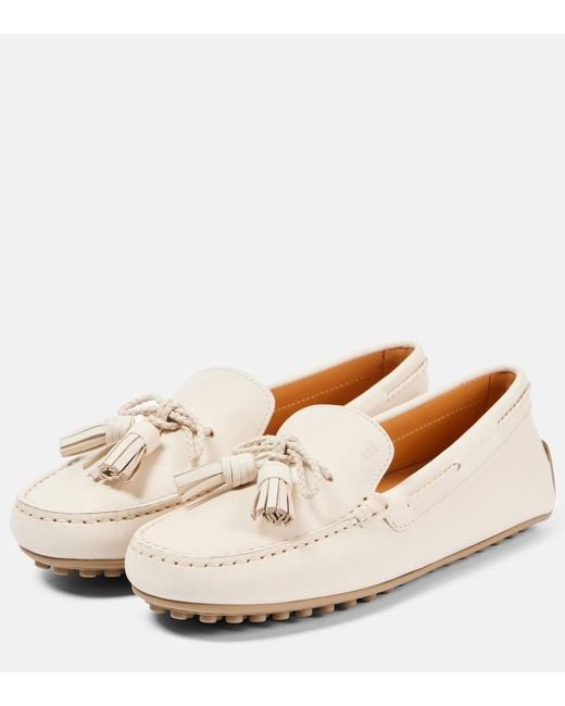 Tod's Natural Gommino Leather Driving Shoes