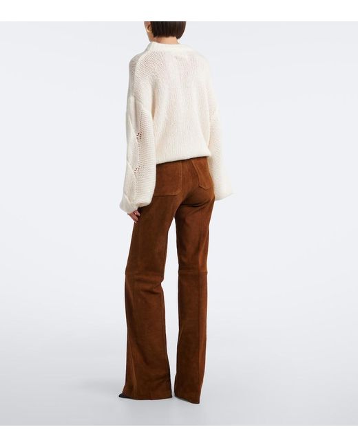 Stouls Brown Lizzy Suede Bootcut Pants