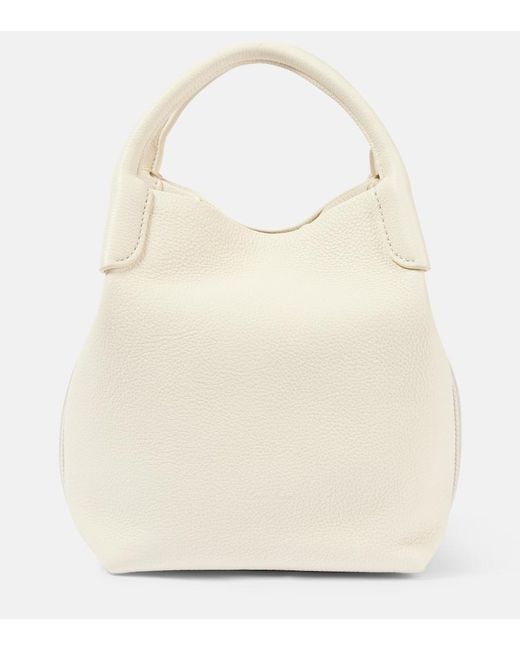 Loro Piana Natural Bale Small Leather Shoulder Bag