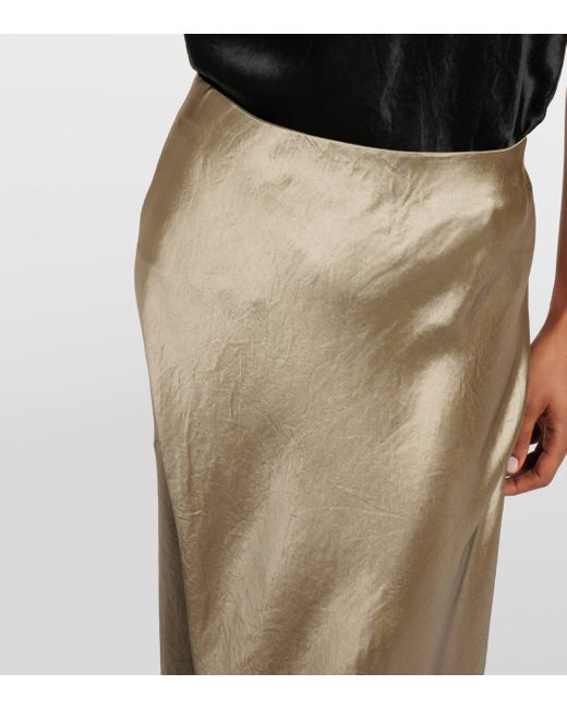 Vince Green Satin Slip Skirt