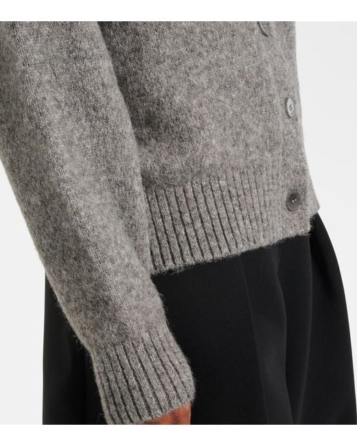 Cardigan De Mezcla De Alpaca Jacquemus de color Gray