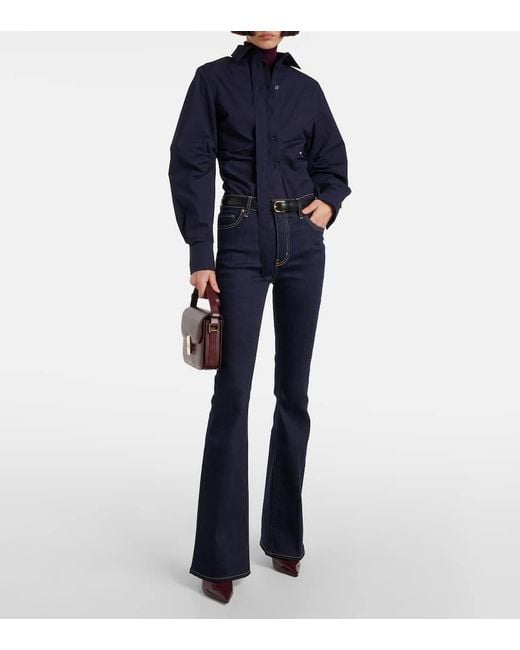 FRAME Blue Le High Flare Flared Jeans