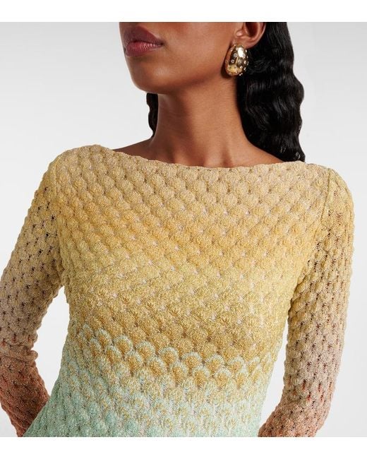 Missoni Green Minikleid Aus Haekelstrick