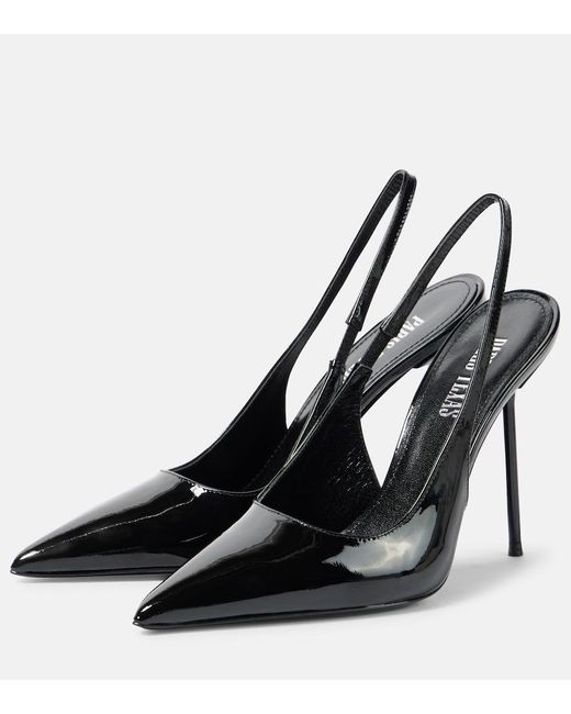Paris Texas Black Lidia Patent Leather Slingback Pumps
