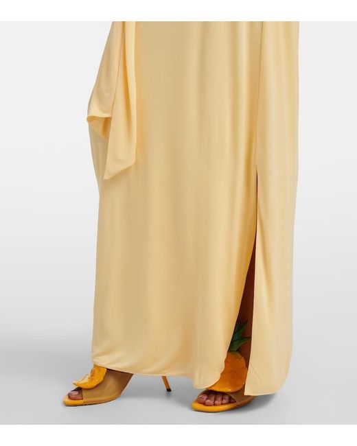 Loewe Metallic Paula's Ibiza Crepe Jersey Maxi Dress