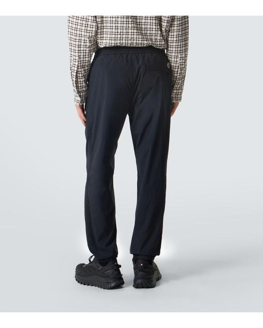 Moncler Black Striped Sweatpants for men