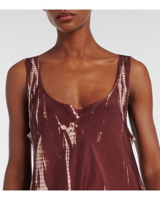 Anna Kosturova Red Maxikleid Aus Seide