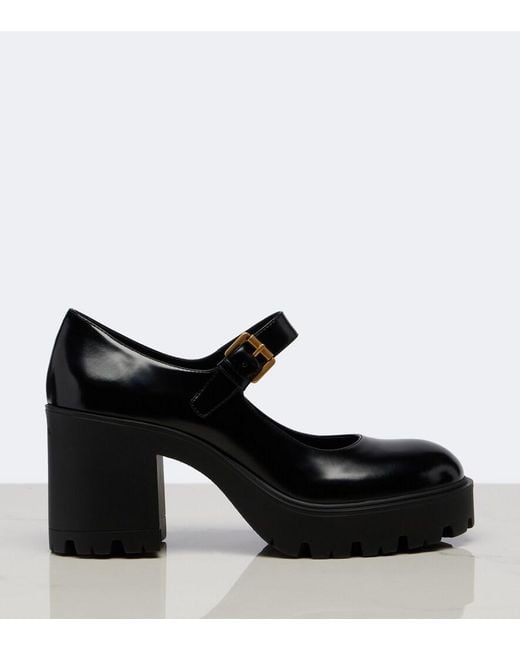 Prada Black Patent Leather Mary Jane Pumps