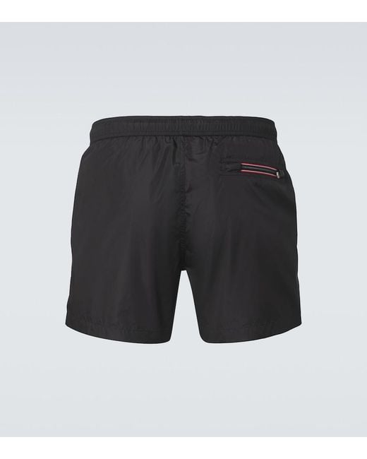 Moncler Black Logo Swim Trunks for men