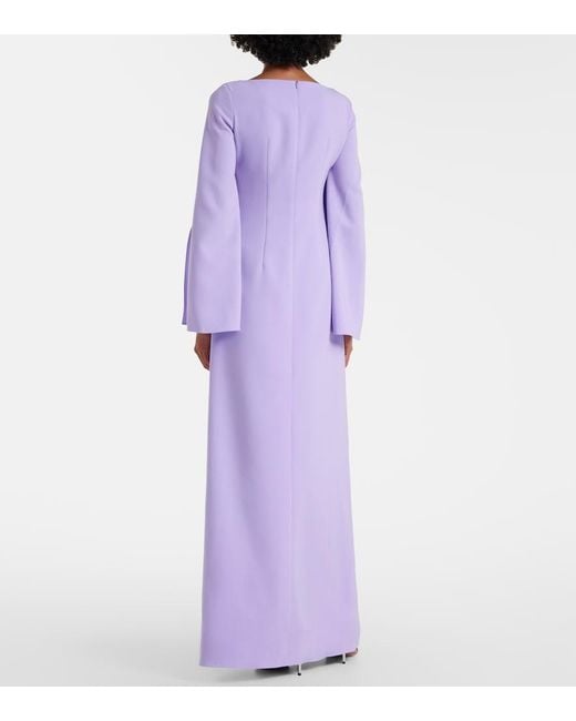 Carolina Herrera Purple Sequined Crepe Gown