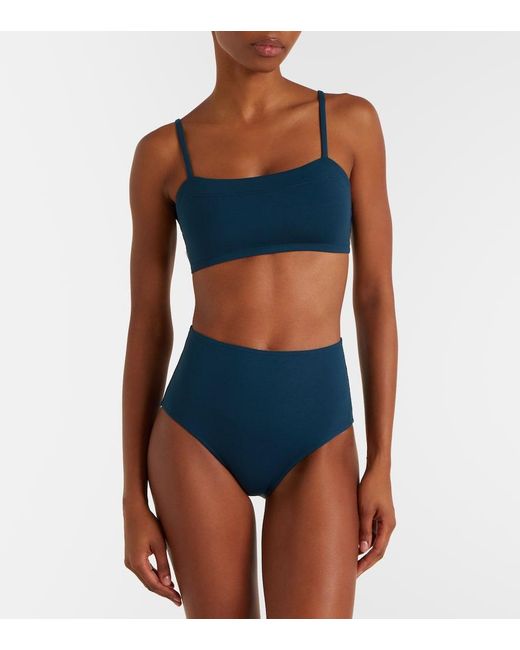 Eres Blue Remember High-Rise Bikini Bottoms