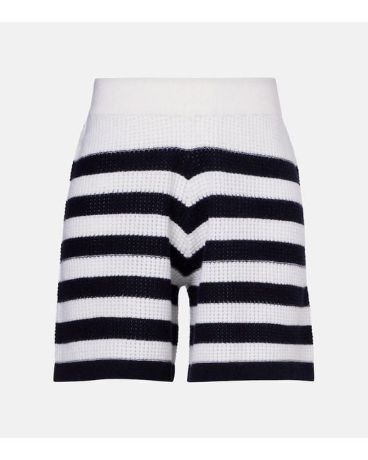 Jardin Des Orangers Blue Striped Cashmere Shorts