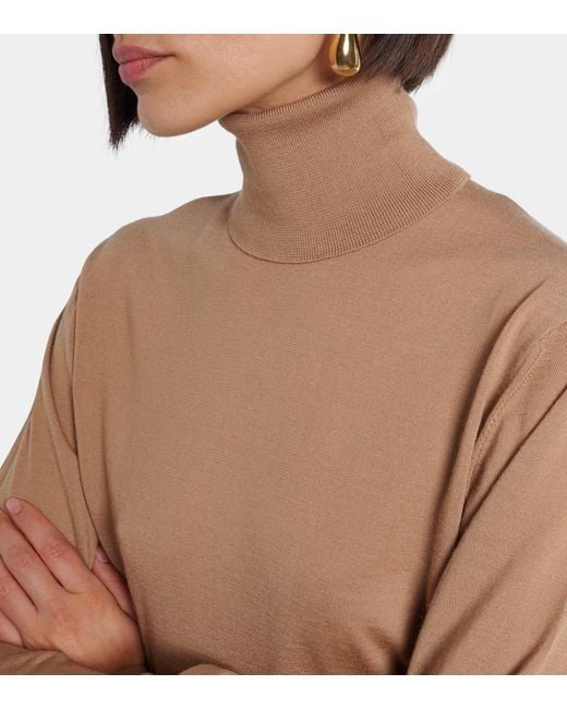 Dolce & Gabbana Brown Cashmere Turtleneck Sweater