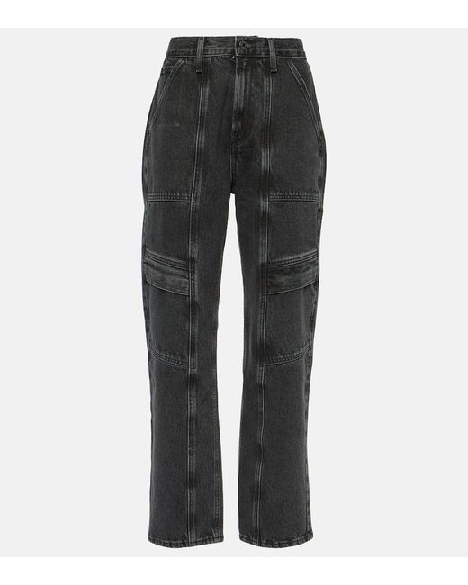 Agolde Gray Cooper High-rise Cargo Jeans