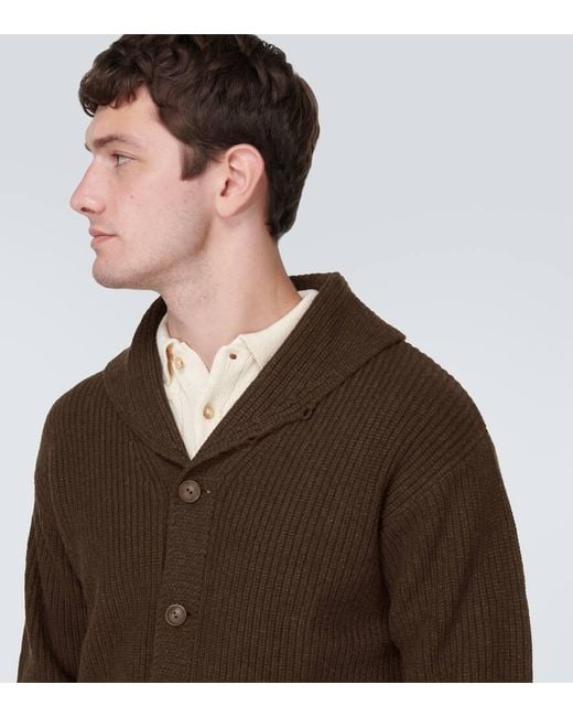 Cardigan in misto lana di Polo Ralph Lauren in Brown da Uomo