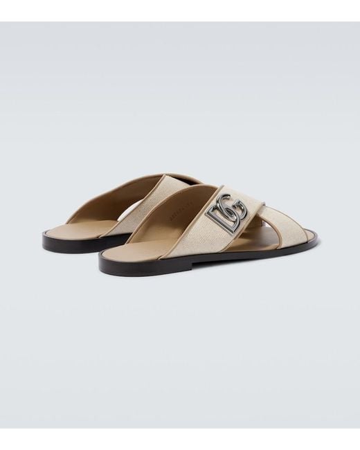 Dolce & Gabbana Multicolor Salt&Pepper Nappa Sandal for men