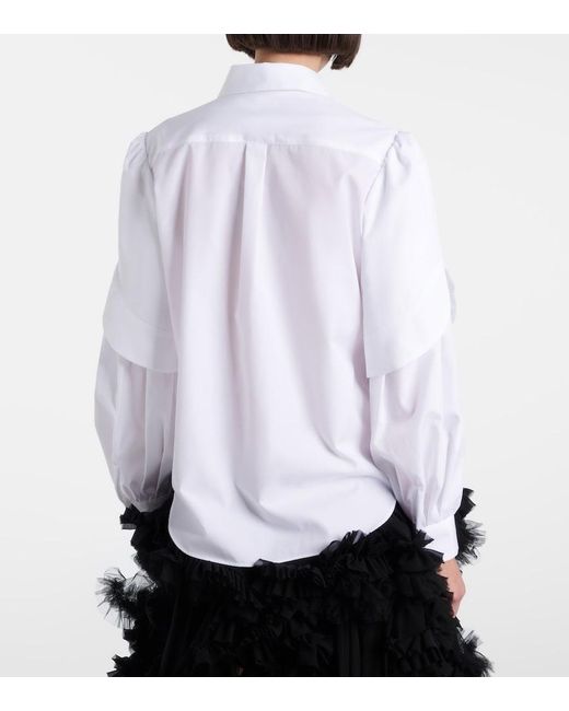 Noir Kei Ninomiya White Embellished Cotton Shirt
