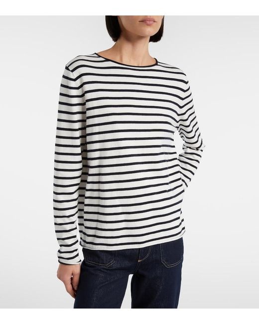 Jardin Des Orangers White Cotton, Silk, And Cashmere Sweater