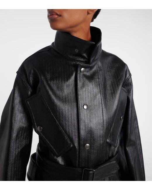 Maison Margiela Black Herringbone Cotton Jacket
