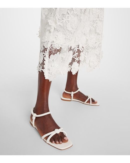 Gianvito Rossi White Juno Leather Sandals
