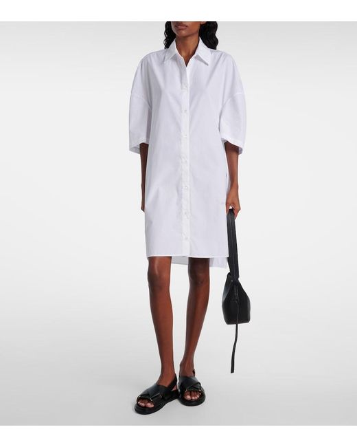 Marni White Cotton Shirt Dress