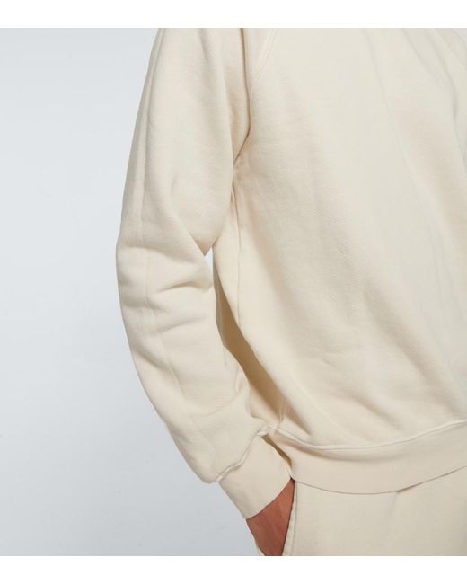 Les Tien White Classic Cotton Raglan Sweatshirt for men