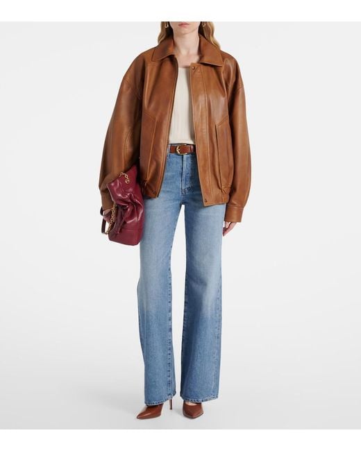 Citizens of Humanity Blue Annina High-Rise Wide-Leg Jeans