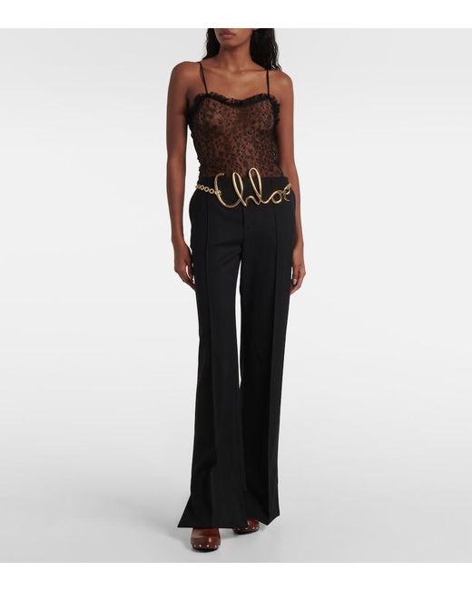 Chloé Black Satin Camisole
