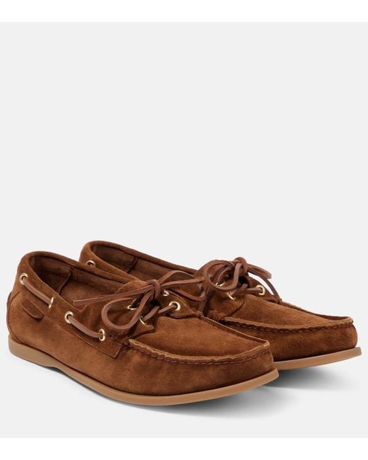 Tom Ford Brown Robin Suede Boat Shoes