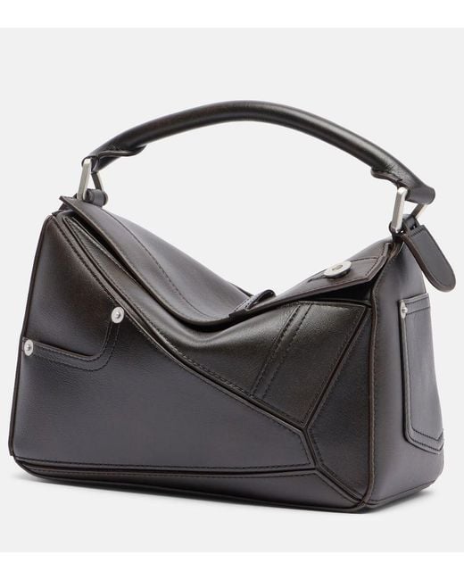 Loewe Black Tote Bag Puzzle Panta Small Aus Leder