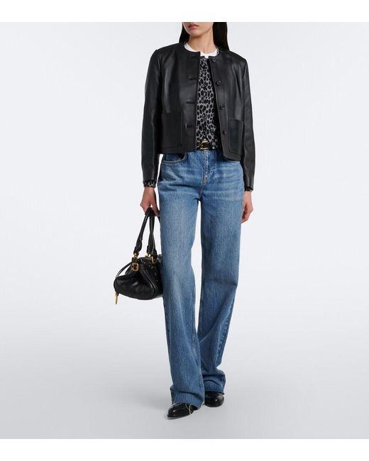 Nili Lotan Black Ophelie Leather Jacket