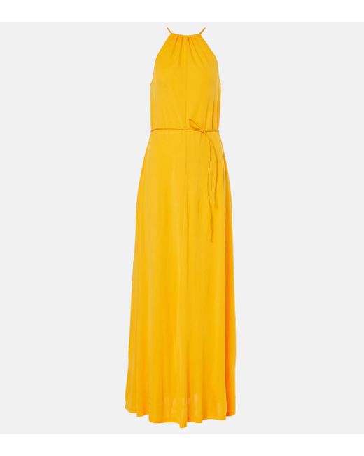 Proenza Schouler Yellow Label Lenny Belted Jersey Maxi Dress