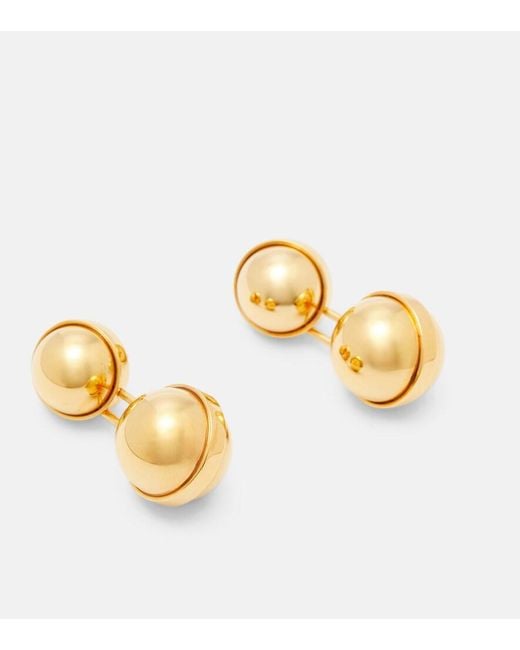 Alaïa Metallic Sphere Small Drop Earrings
