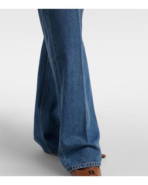 Saint Laurent Blue Yves Flared Jeans