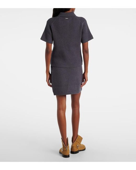 J.W. Anderson Blue Polohemd Aus Strick
