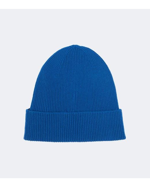Tom Ford Blue Ribbed-Knit Cashmere Beanie for men