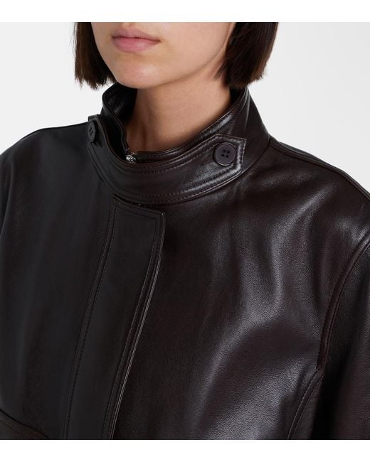 Nour Hammour Black Rios Leather Jacket