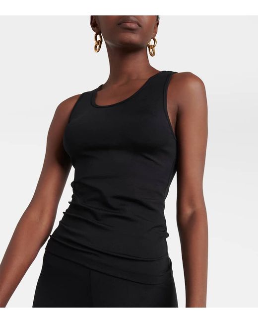 FFORME Black Pari Silk-Blend Jersey Tank Top