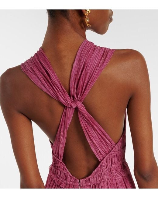 Ulla Johnson Purple Freesia Silk Chiffon Gown