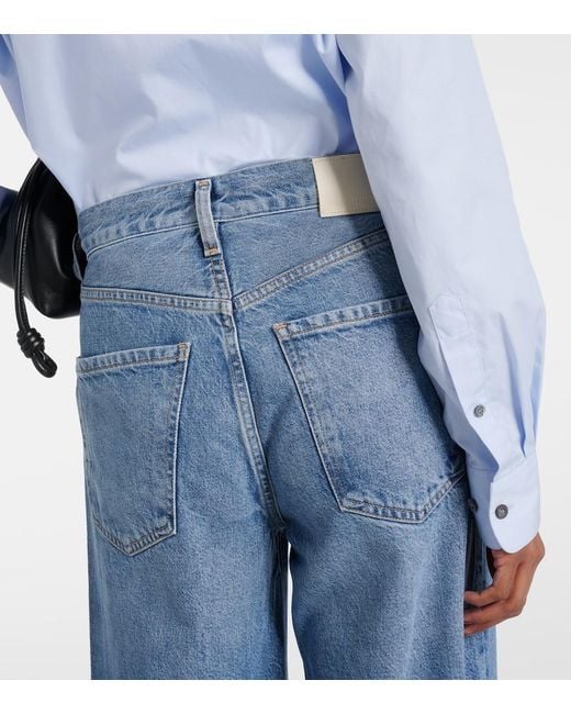 Citizens of Humanity Blue Paloma Mid-Rise Wide-Leg Jeans